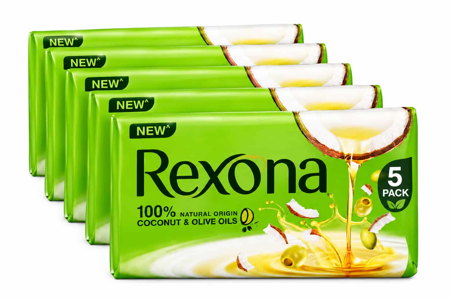 Rexona Coconut & Olive Oils Soap (pack of 5)